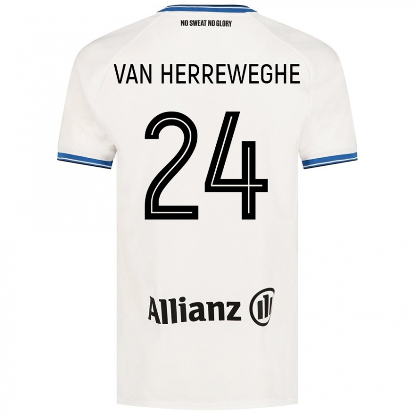 Niño Camiseta Febe Van Herreweghe #24 Blanco 2ª Equipación 2024/25 La Camisa