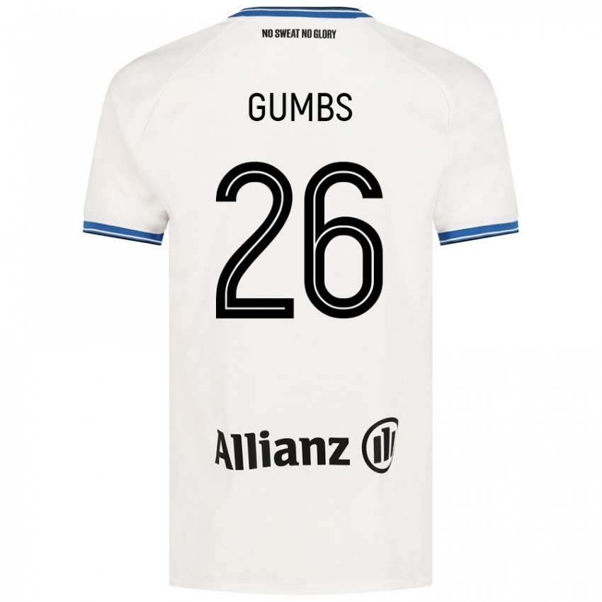 Niño Camiseta Aisse Gumbs #26 Blanco 2ª Equipación 2024/25 La Camisa