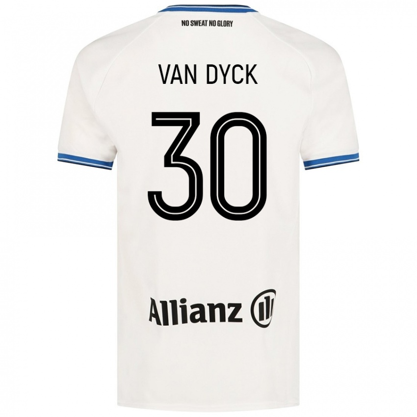 Niño Camiseta Nell Van Dyck #30 Blanco 2ª Equipación 2024/25 La Camisa