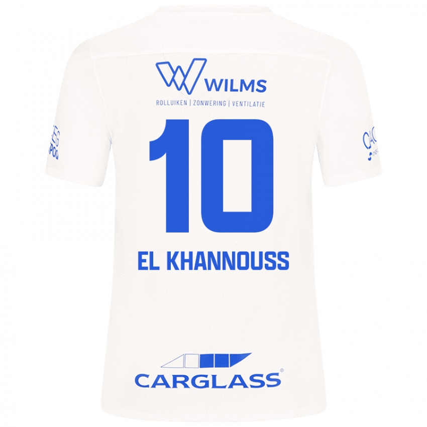 Niño Camiseta Bilal El Khannouss #10 Blanco 2ª Equipación 2024/25 La Camisa