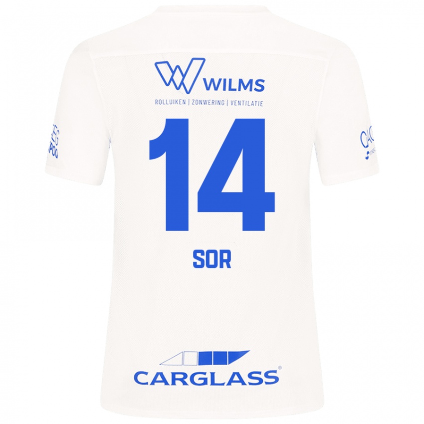 Niño Camiseta Yira Sor #14 Blanco 2ª Equipación 2024/25 La Camisa