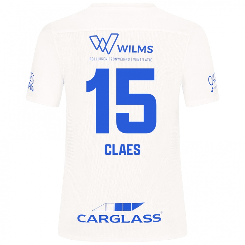 Niño Camiseta Thomas Claes #15 Blanco 2ª Equipación 2024/25 La Camisa