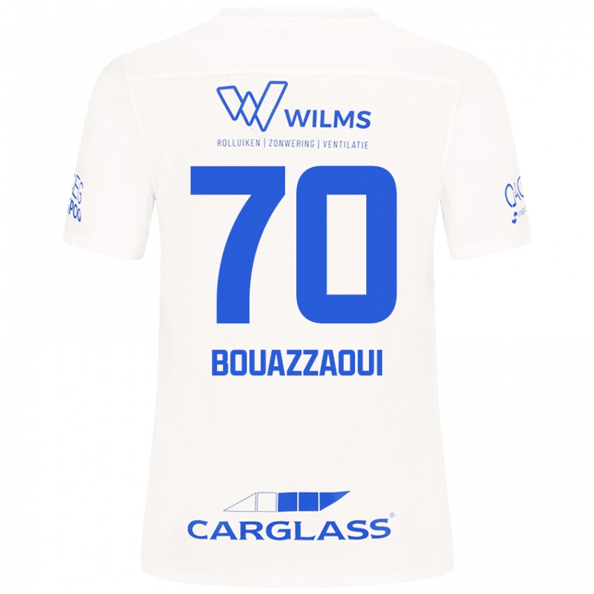 Niño Camiseta Ilyas Bouazzaoui #70 Blanco 2ª Equipación 2024/25 La Camisa