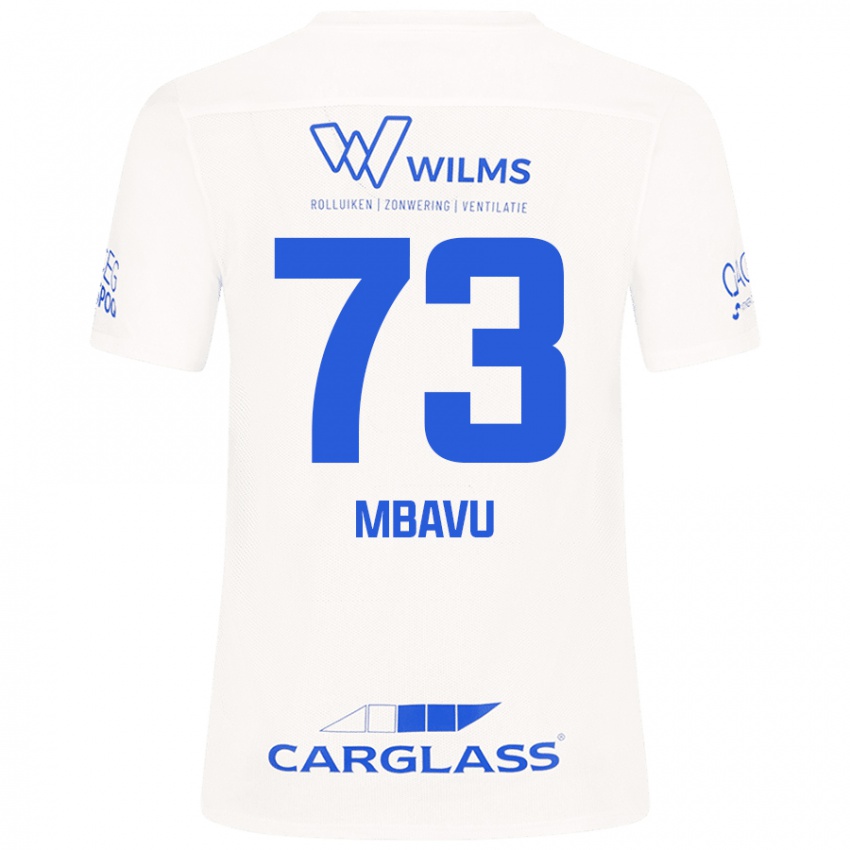 Niño Camiseta Elie Mbavu #73 Blanco 2ª Equipación 2024/25 La Camisa