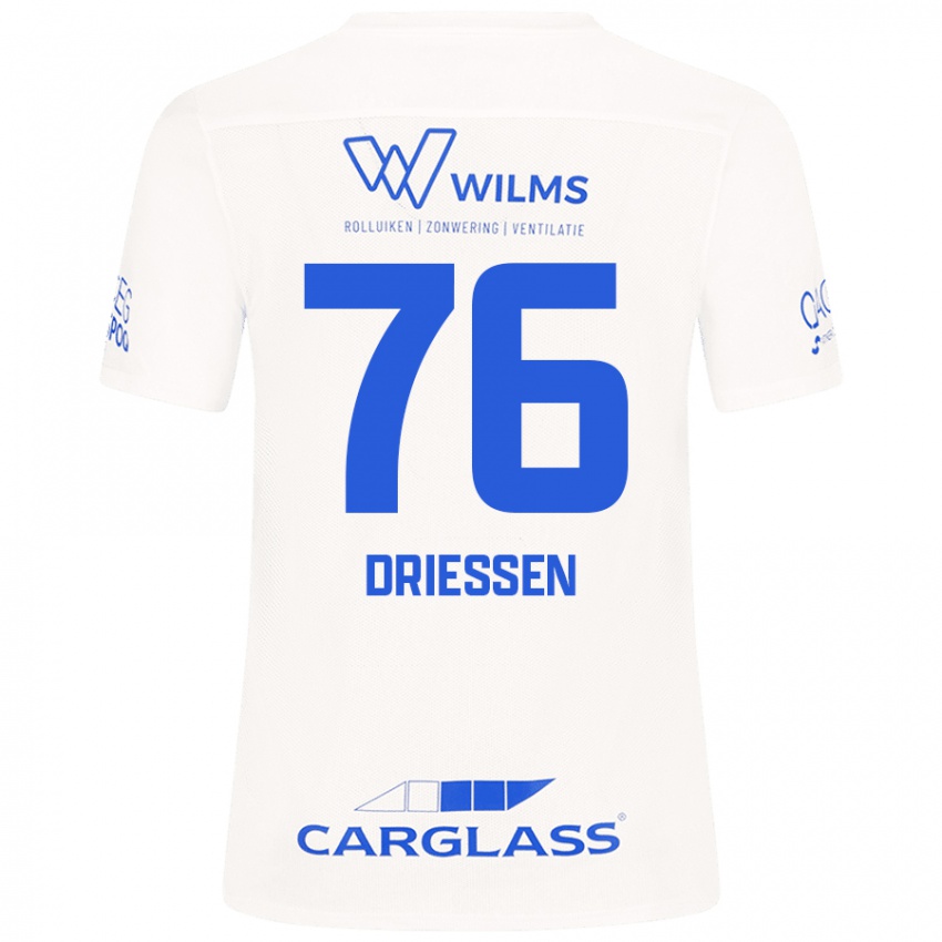 Niño Camiseta Jelle Driessen #76 Blanco 2ª Equipación 2024/25 La Camisa