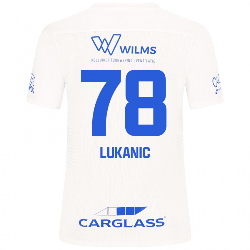 Niño Camiseta Luka Lukanic #78 Blanco 2ª Equipación 2024/25 La Camisa