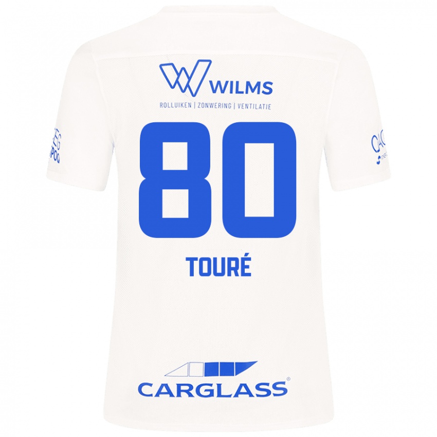 Niño Camiseta Saïdou Touré #80 Blanco 2ª Equipación 2024/25 La Camisa