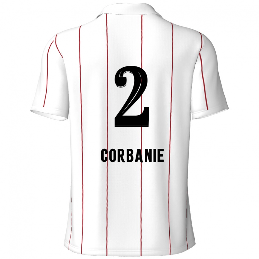 Niño Camiseta Kobe Corbanie #2 Blanco Negro 2ª Equipación 2024/25 La Camisa