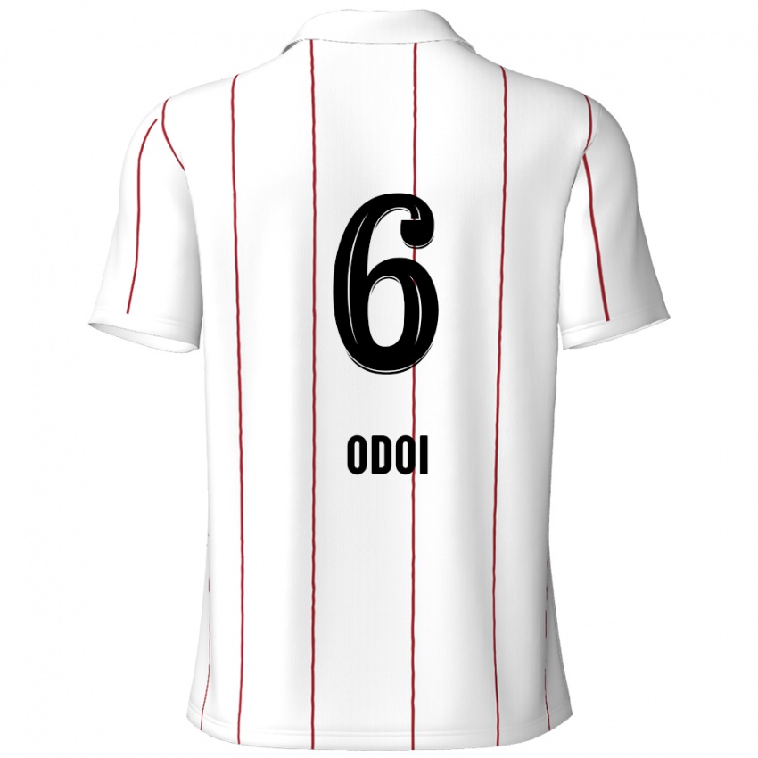 Niño Camiseta Denis Odoi #6 Blanco Negro 2ª Equipación 2024/25 La Camisa