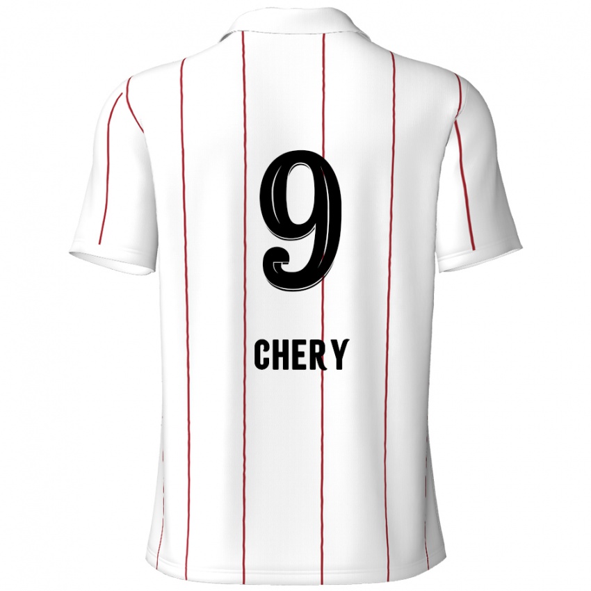 Niño Camiseta Tjaronn Chery #9 Blanco Negro 2ª Equipación 2024/25 La Camisa