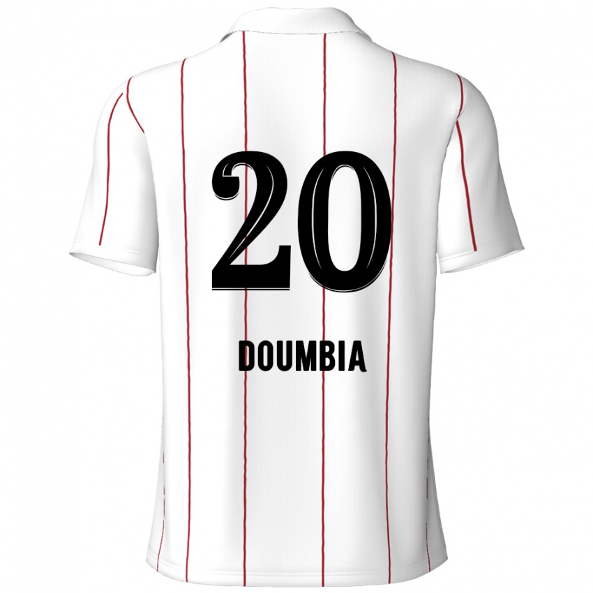 Niño Camiseta Mahamadou Doumbia #20 Blanco Negro 2ª Equipación 2024/25 La Camisa