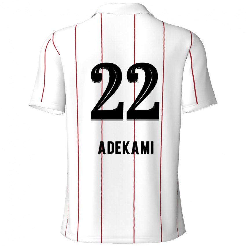 Niño Camiseta Farouck Adekami #22 Blanco Negro 2ª Equipación 2024/25 La Camisa