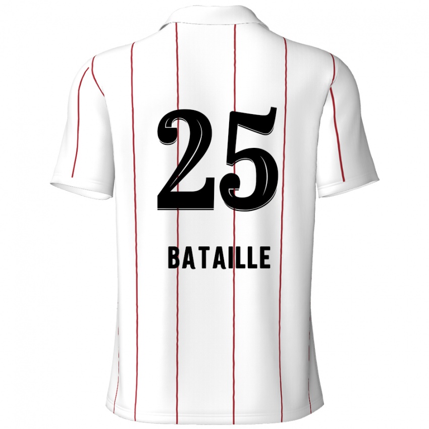 Niño Camiseta Jelle Bataille #25 Blanco Negro 2ª Equipación 2024/25 La Camisa