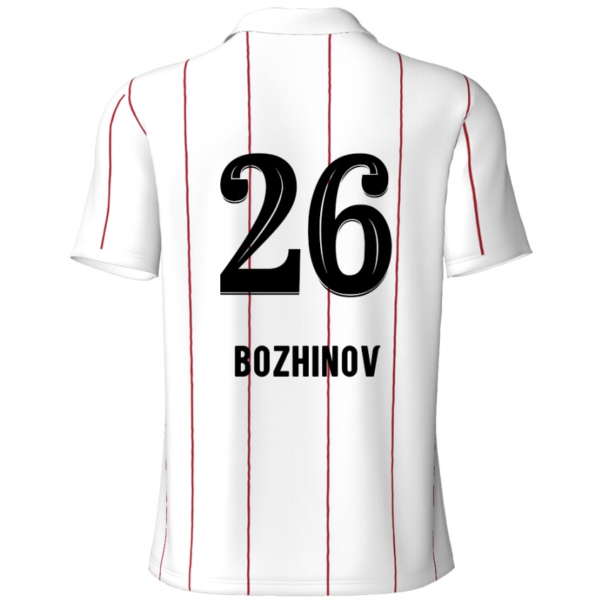 Niño Camiseta Rosen Bozhinov #26 Blanco Negro 2ª Equipación 2024/25 La Camisa