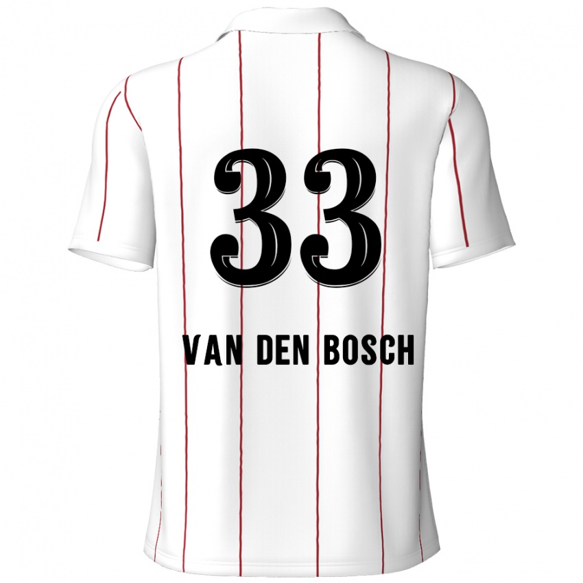 Niño Camiseta Zeno Van Den Bosch #33 Blanco Negro 2ª Equipación 2024/25 La Camisa