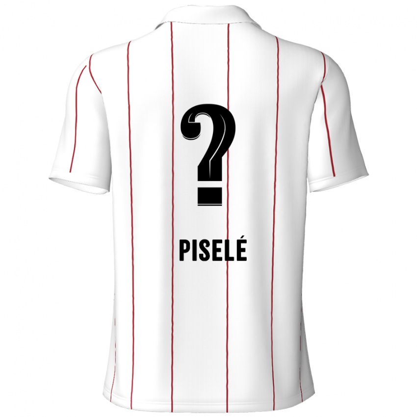 Niño Camiseta Lowie Piselé #0 Blanco Negro 2ª Equipación 2024/25 La Camisa