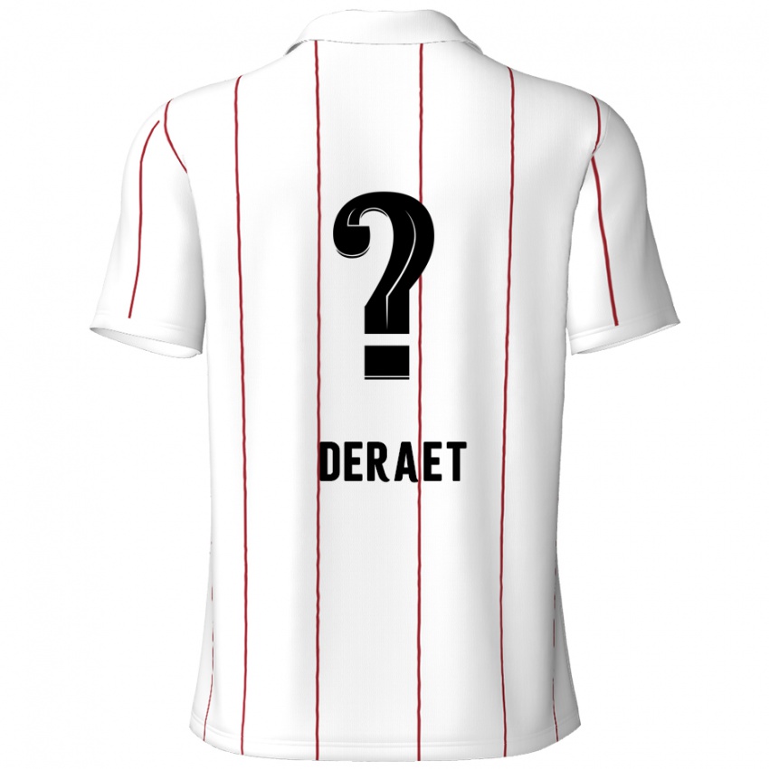 Niño Camiseta Xavi Deraet #0 Blanco Negro 2ª Equipación 2024/25 La Camisa