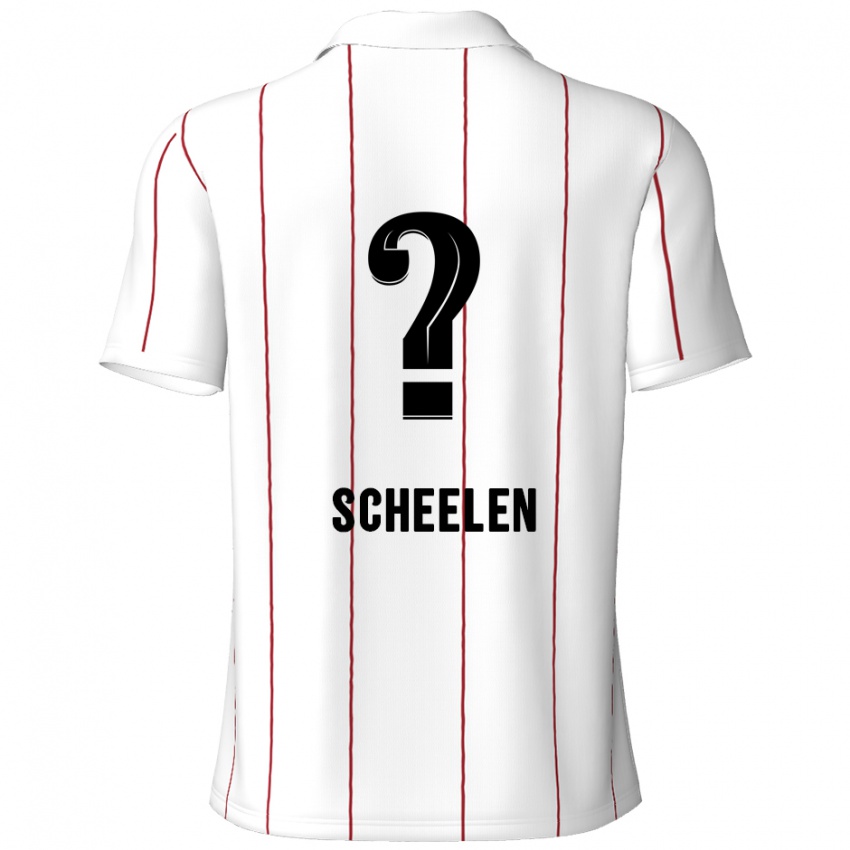 Niño Camiseta Thijme Scheelen #0 Blanco Negro 2ª Equipación 2024/25 La Camisa