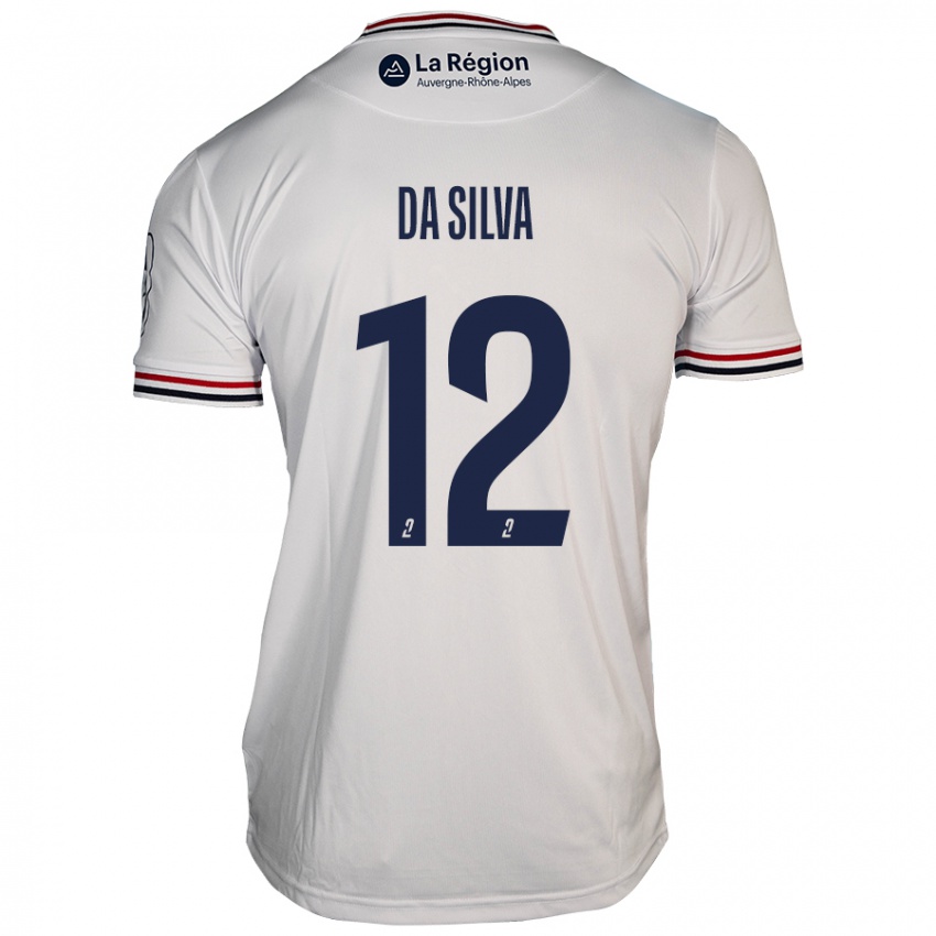 Niño Camiseta Damien Da Silva #12 Blanco 2ª Equipación 2024/25 La Camisa