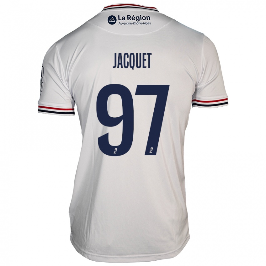 Niño Camiseta Jérémy Jacquet #97 Blanco 2ª Equipación 2024/25 La Camisa