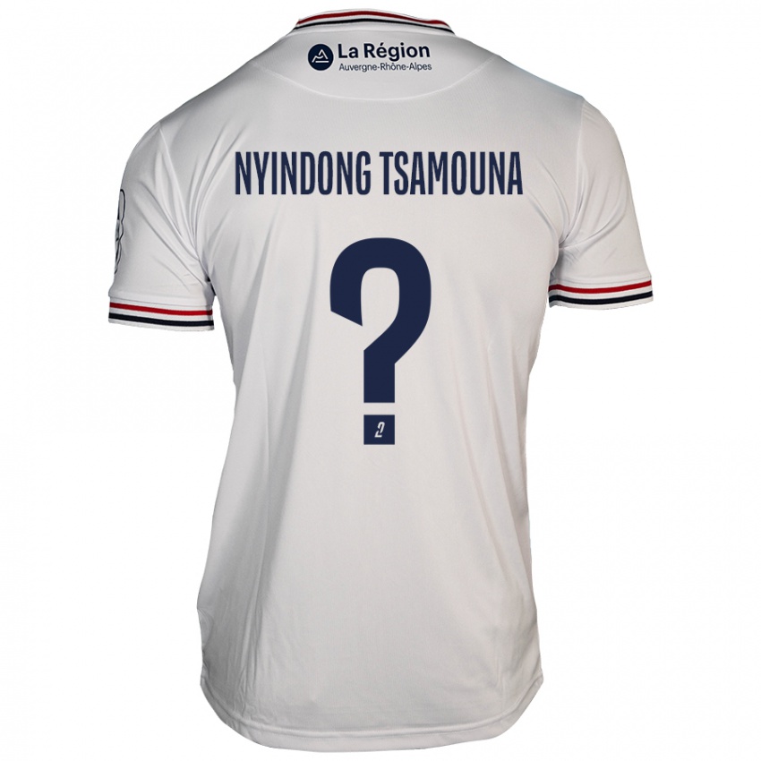 Niño Camiseta Jean Nyindong Tsamouna #0 Blanco 2ª Equipación 2024/25 La Camisa