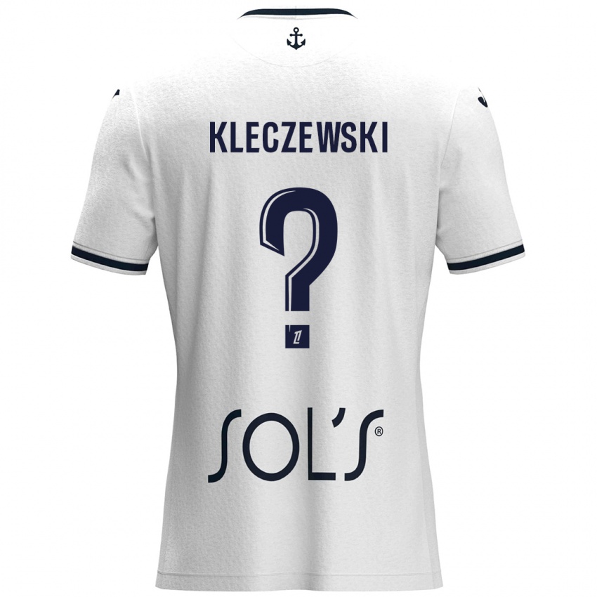 Niño Camiseta Louise Kleczewski #0 Blanco Azul Oscuro 2ª Equipación 2024/25 La Camisa