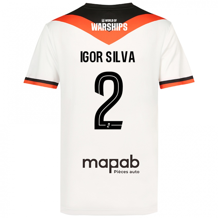 Niño Camiseta Igor Silva #2 Blanco 2ª Equipación 2024/25 La Camisa