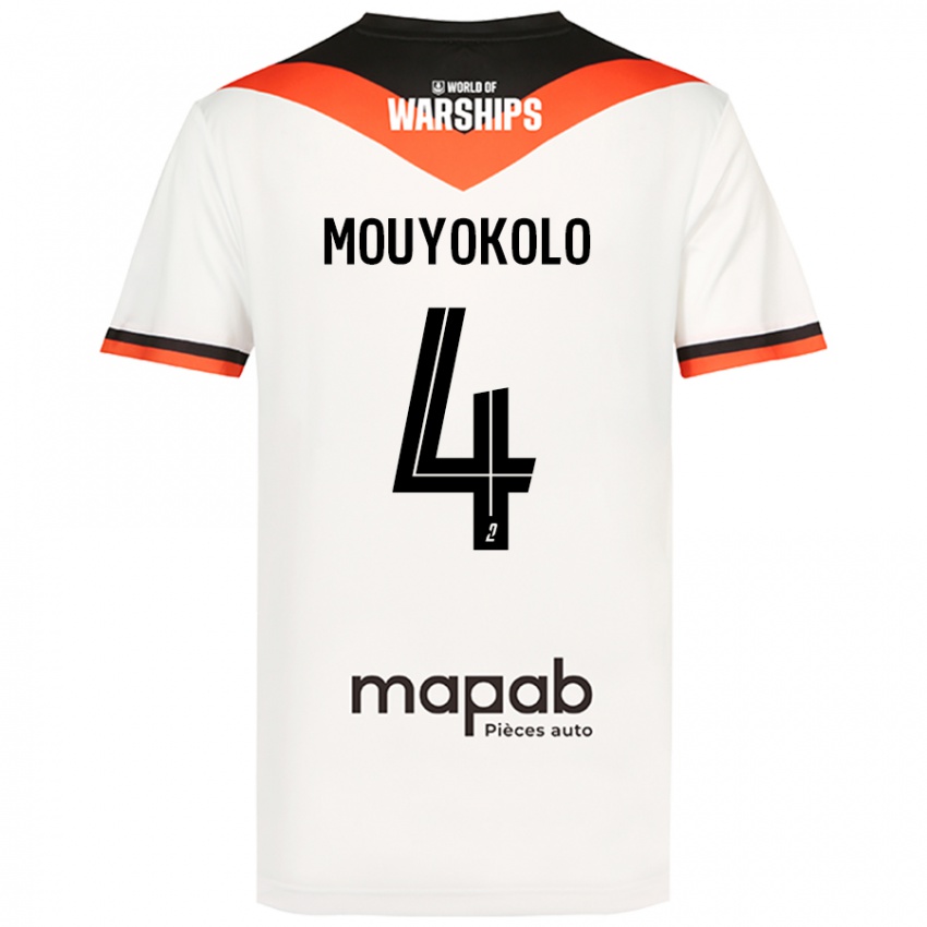 Niño Camiseta Loris Mouyokolo #4 Blanco 2ª Equipación 2024/25 La Camisa