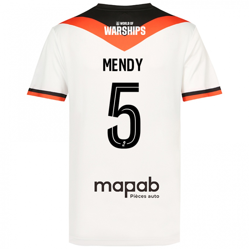 Niño Camiseta Benjamin Mendy #5 Blanco 2ª Equipación 2024/25 La Camisa