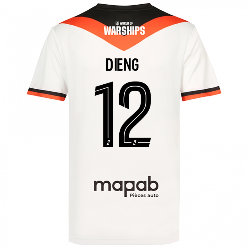 Niño Camiseta Bamba Dieng #12 Blanco 2ª Equipación 2024/25 La Camisa