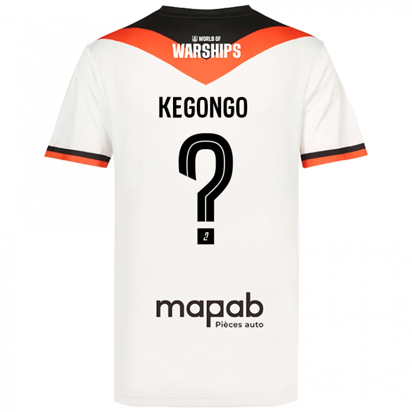 Niño Camiseta Clarence Kegongo #0 Blanco 2ª Equipación 2024/25 La Camisa