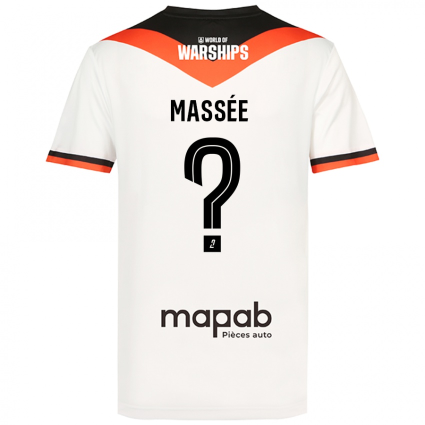 Niño Camiseta Gibril Massée #0 Blanco 2ª Equipación 2024/25 La Camisa