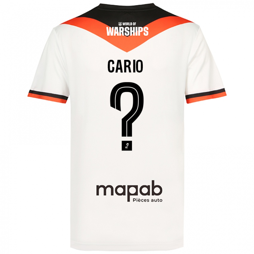 Niño Camiseta Anthony Cario #0 Blanco 2ª Equipación 2024/25 La Camisa