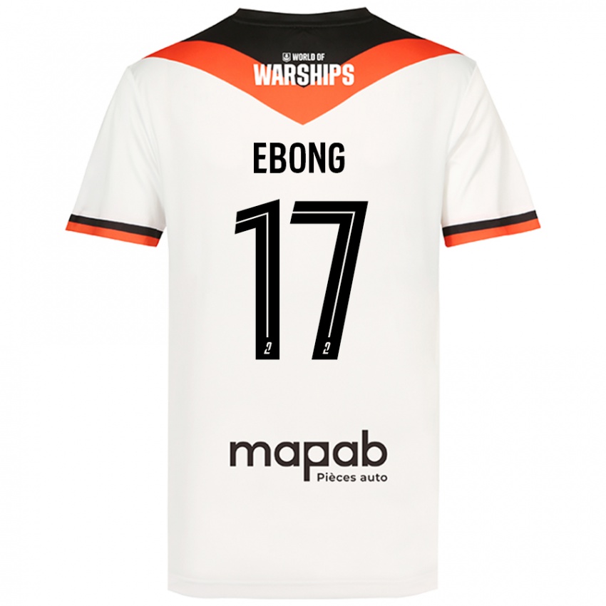 Niño Camiseta Arthur Ebong #17 Blanco 2ª Equipación 2024/25 La Camisa