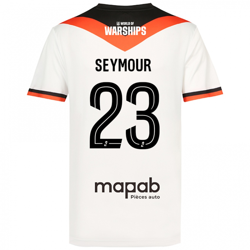 Niño Camiseta Brice Seymour #23 Blanco 2ª Equipación 2024/25 La Camisa