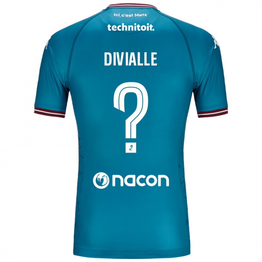 Niño Camiseta Charles Divialle #0 Azul Petróleo 2ª Equipación 2024/25 La Camisa