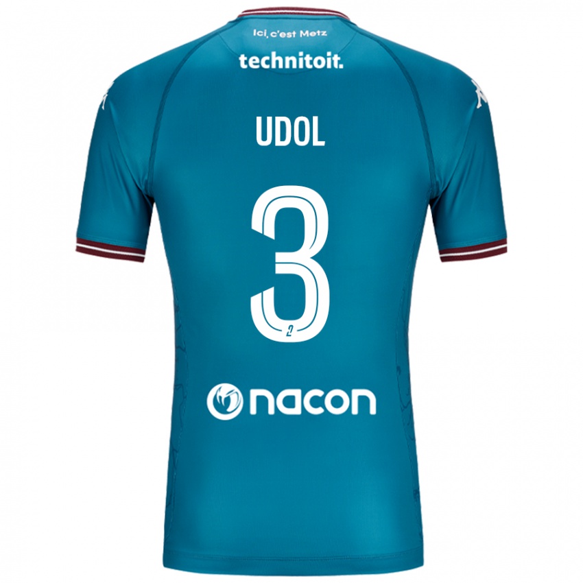 Niño Camiseta Matthieu Udol #3 Azul Petróleo 2ª Equipación 2024/25 La Camisa