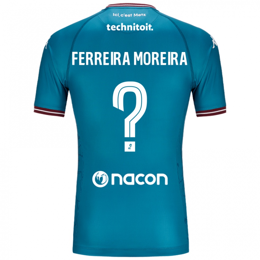 Niño Camiseta Ruben Ferreira Moreira #0 Azul Petróleo 2ª Equipación 2024/25 La Camisa