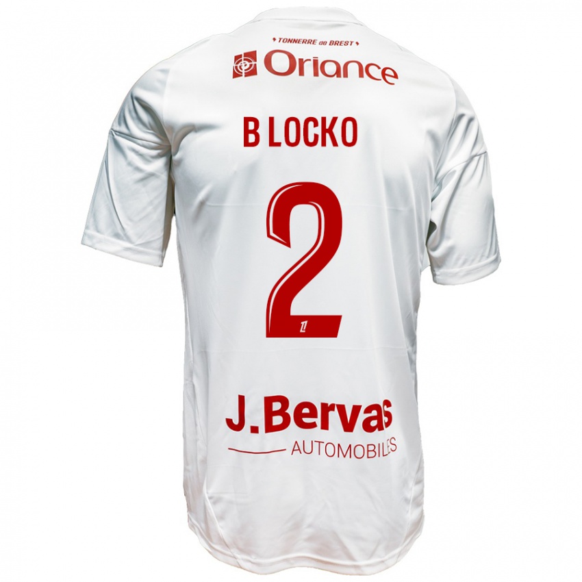 Niño Camiseta Bradley Locko #2 Blanco Rojo 2ª Equipación 2024/25 La Camisa