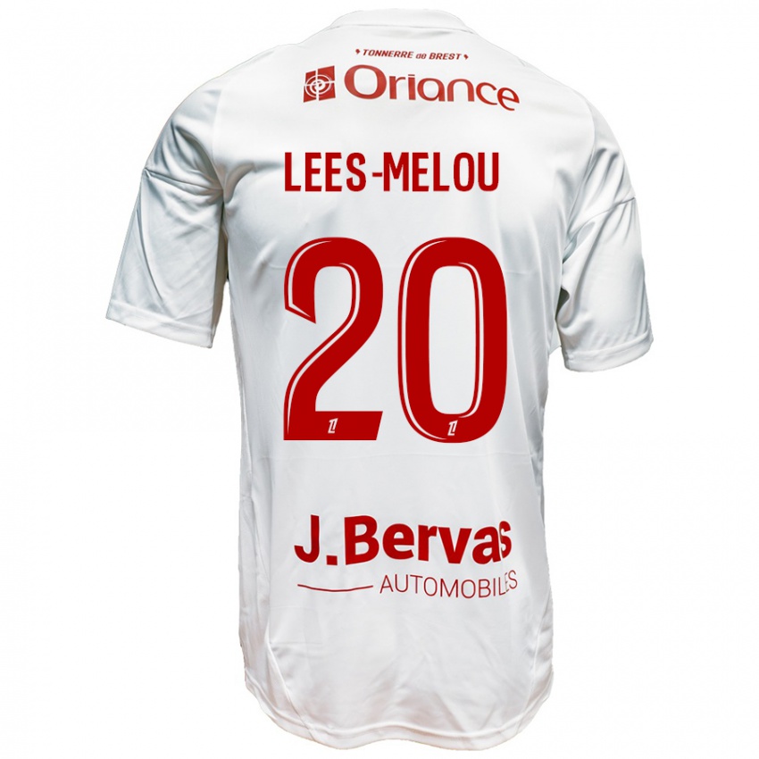 Niño Camiseta Pierre Lees-Melou #20 Blanco Rojo 2ª Equipación 2024/25 La Camisa