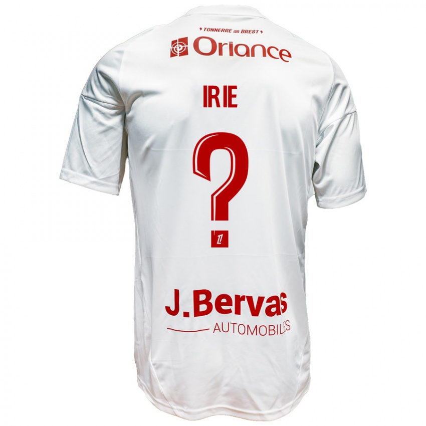 Niño Camiseta Paris Irie #0 Blanco Rojo 2ª Equipación 2024/25 La Camisa