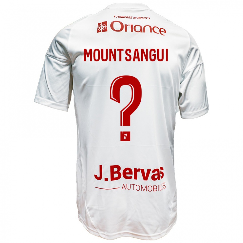 Niño Camiseta Warren Mountsangui #0 Blanco Rojo 2ª Equipación 2024/25 La Camisa