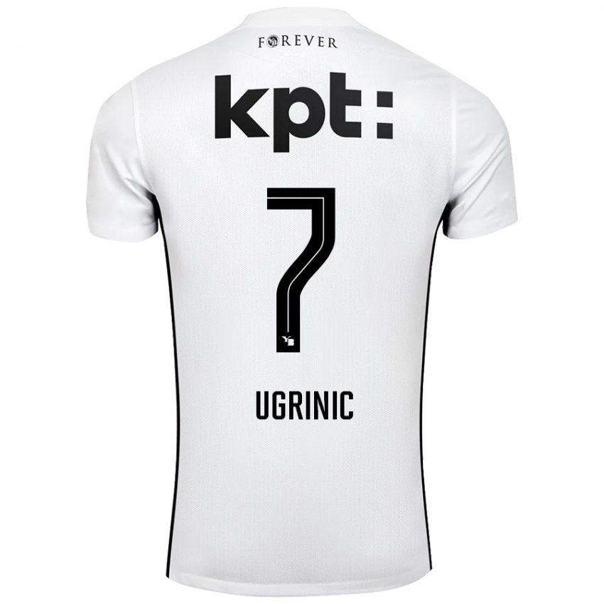 Niño Camiseta Filip Ugrinic #7 Blanco Negro 2ª Equipación 2024/25 La Camisa