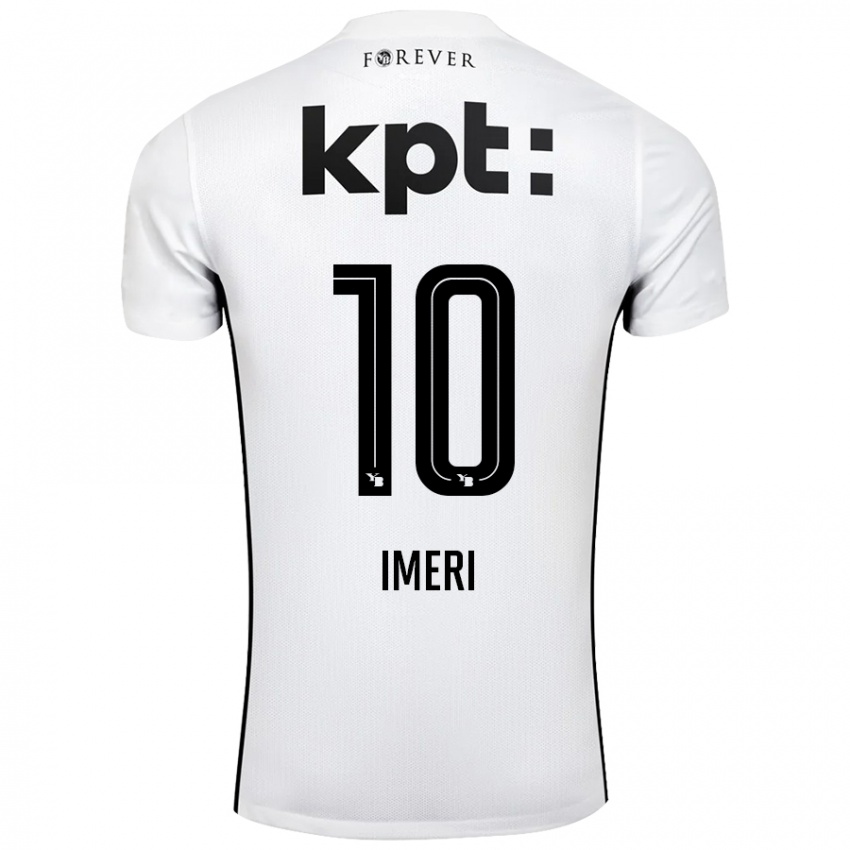 Niño Camiseta Kastriot Imeri #10 Blanco Negro 2ª Equipación 2024/25 La Camisa