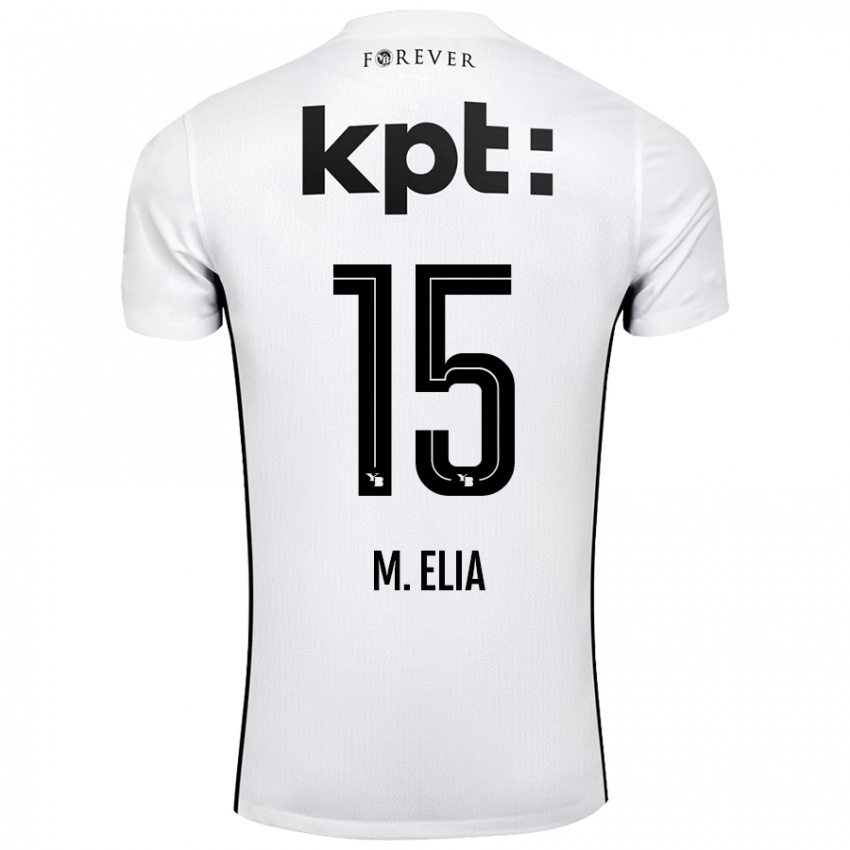 Niño Camiseta Meschack Elia #15 Blanco Negro 2ª Equipación 2024/25 La Camisa