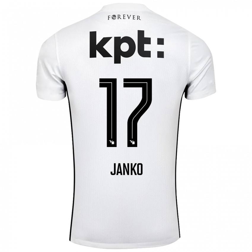 Niño Camiseta Saidy Janko #17 Blanco Negro 2ª Equipación 2024/25 La Camisa