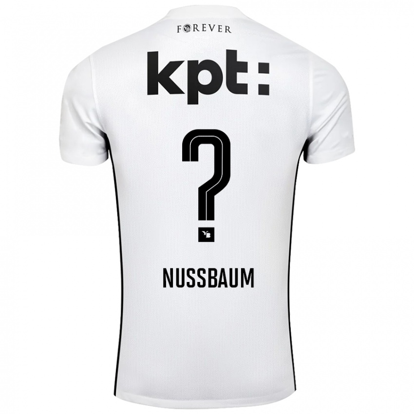 Niño Camiseta Ramon Nussbaum #0 Blanco Negro 2ª Equipación 2024/25 La Camisa