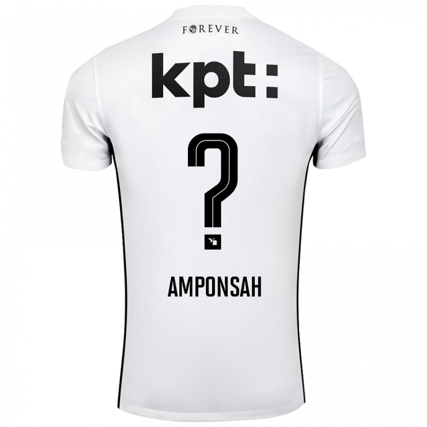 Niño Camiseta Bright Amponsah #0 Blanco Negro 2ª Equipación 2024/25 La Camisa