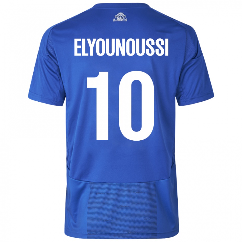 Niño Camiseta Mohamed Elyounoussi #10 Blanco Azul 2ª Equipación 2024/25 La Camisa