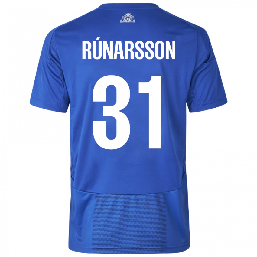 Niño Camiseta Runar Alex Runarsson #31 Blanco Azul 2ª Equipación 2024/25 La Camisa